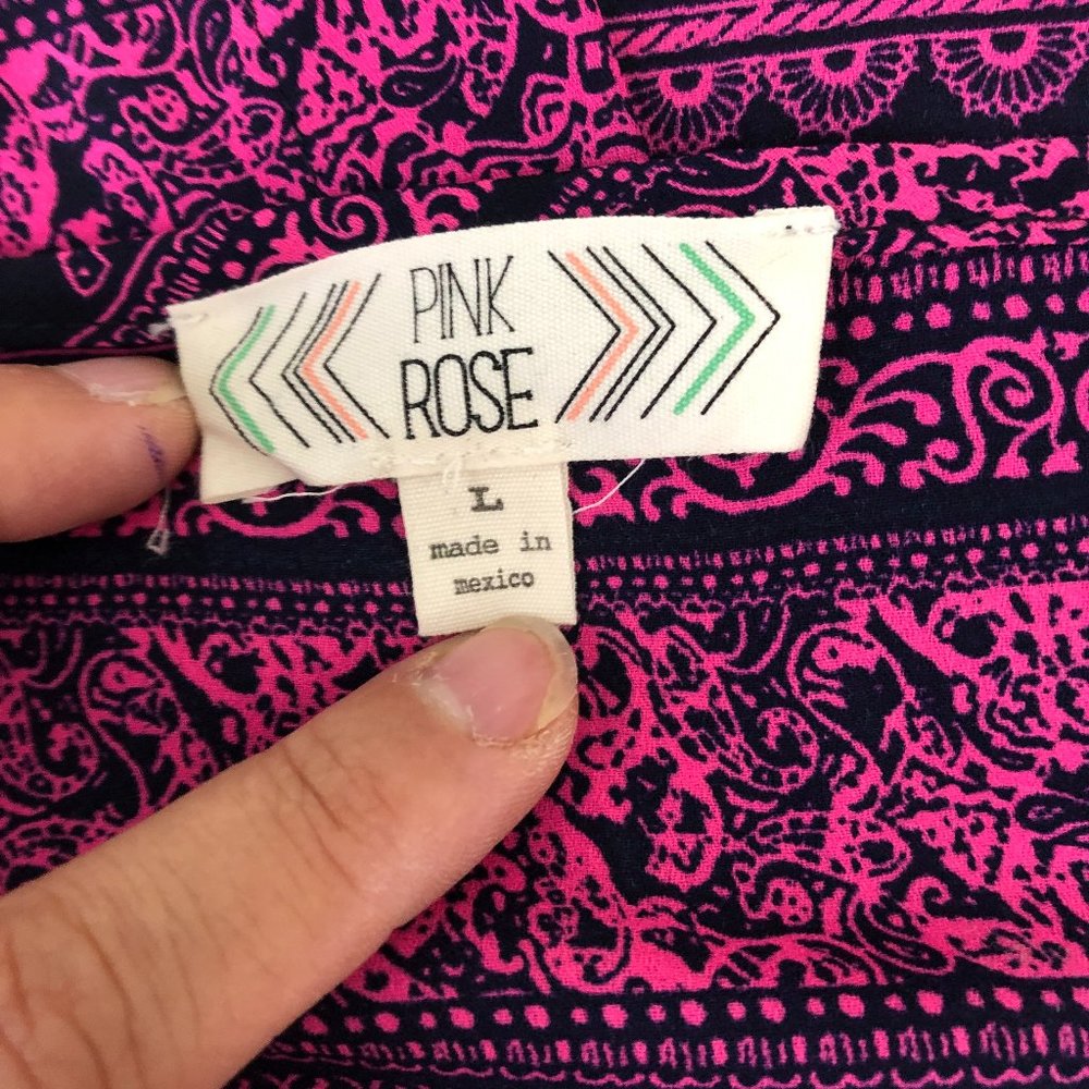 Pink Rose Polyester Elephant Top size L - Picture 5 of 6